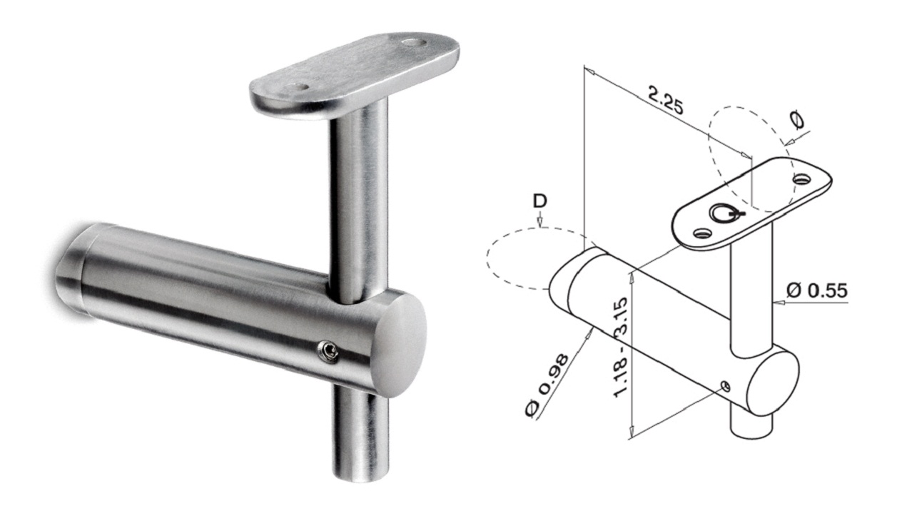 Tube Mount Brackets Handrail Tubing Fittings Brackets